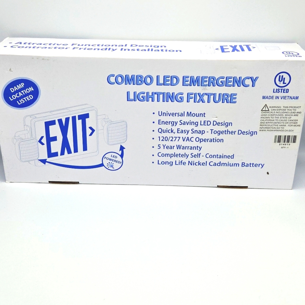 Combo LED Emergency Lighting Fixture - Picture 3 of 9